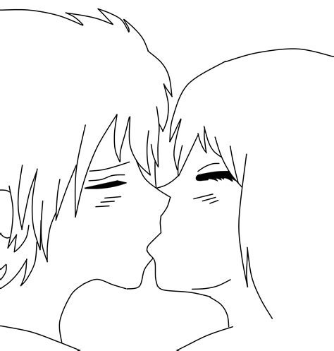 Kissing Drawing Template